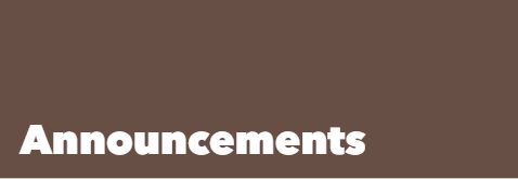 Announcements